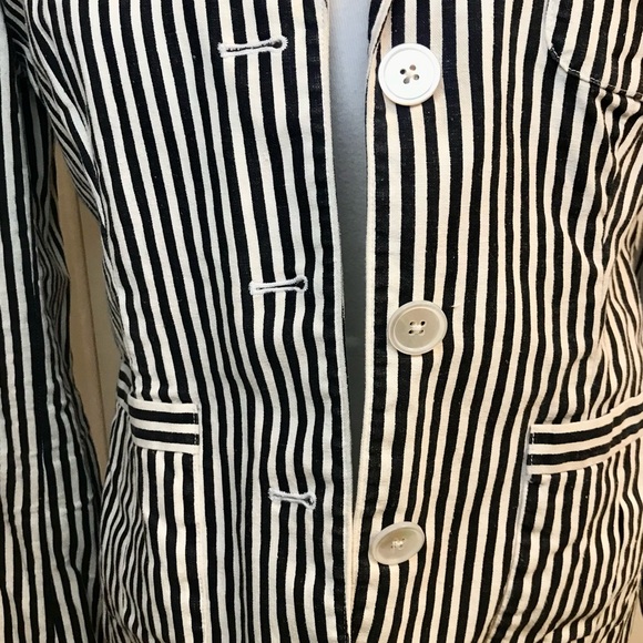 Ralph Lauren Blue Label Linen Blend Striped Preppy Blazer 6 - Picture 8 of 10